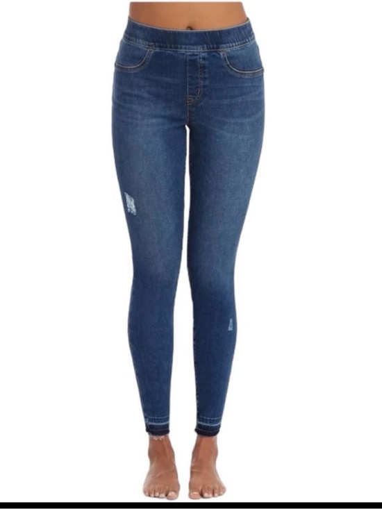SPANX Denim - Women’s Spanx Jeans Pull On Distressed Minimalist Skinny Ankle Stretch Size M